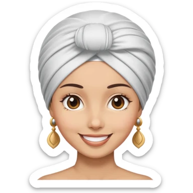 girl with turban on her head  sticker
