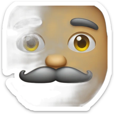 brazilian small moustache sticker