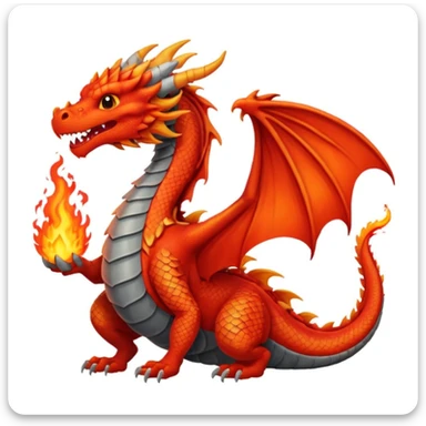 Dragon escupiendo fuego sticker