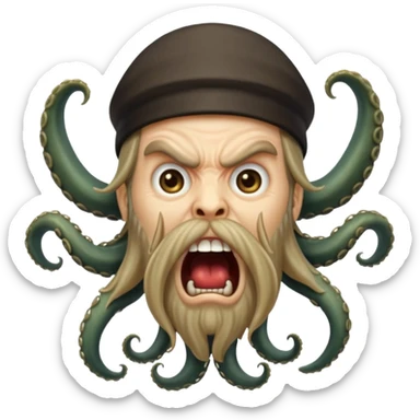 davy jones screaming sticker