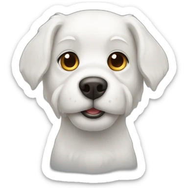 white dog haitan sticker