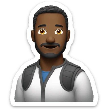 masculine man with energy sticker