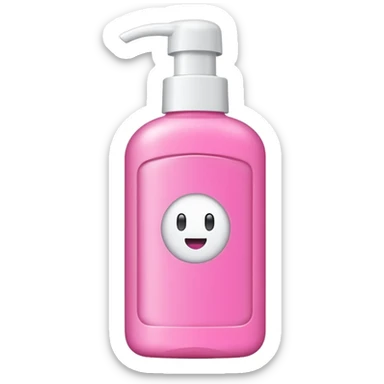 shampoo bottle in pink colour sticker