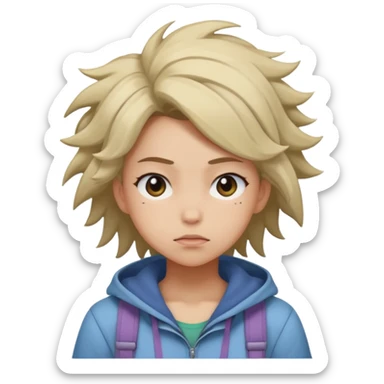 Sleepy girl Pokemon trainer sticker