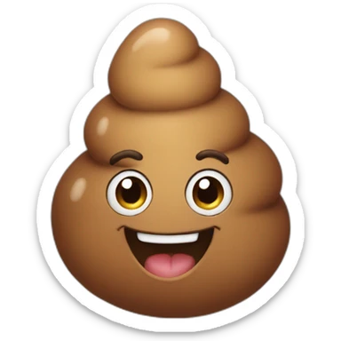 Happy poop sticker