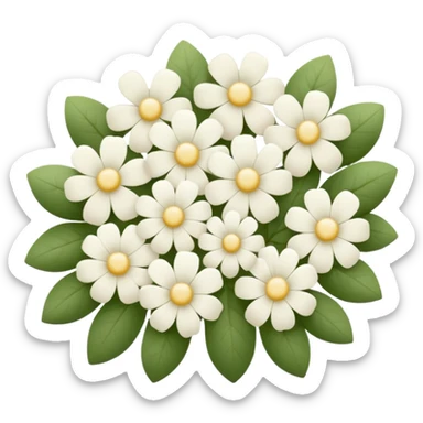 One White flowers  sticker