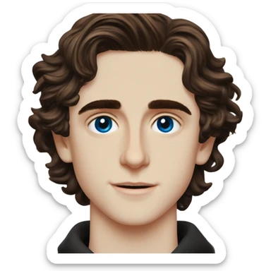 timothee chalamet from the dune premiere and be sure to give him blue green eyes sticker