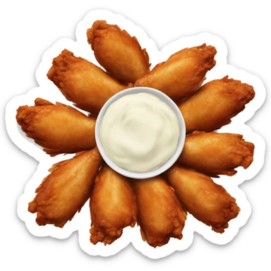 chicken wings on a plate  sticker