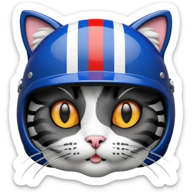 buffalo bills helmet on black and white cat sticker