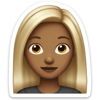 A girl with pretty highlights in hair sticker