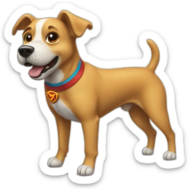 a super hero dog sticker