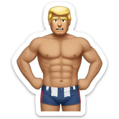 Trump shirtless sticker