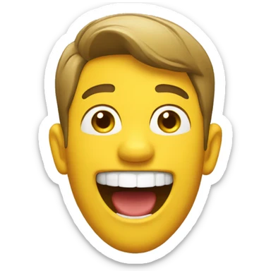 Yellow scout  emoji laughing out loud sticker