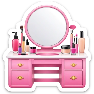 Makeup vanity sticker