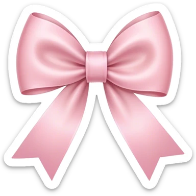 light pink ribbon bow sticker