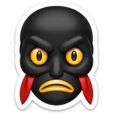 Icono Lazo Negro luto para whatsapp sticker