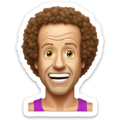 Richard Simmons face wipe sticker
