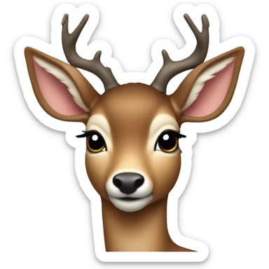 coquette deer sticker