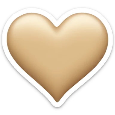 Beige heart  sticker