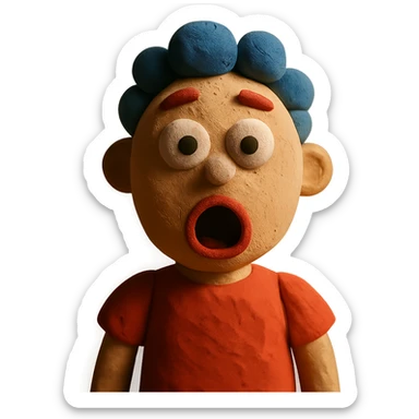 surprised face sticker