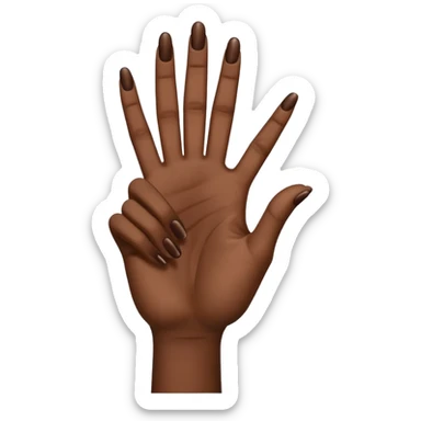 Make the ysl hand sign, but make the hand dark skin sticker