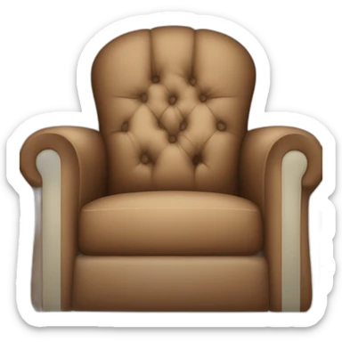 brown armchair sticker