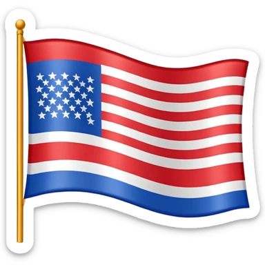 A flag with three ho sticker