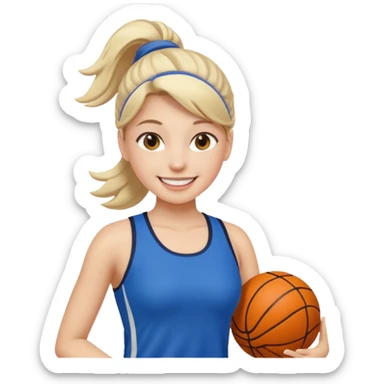 Girl who love sport sticker