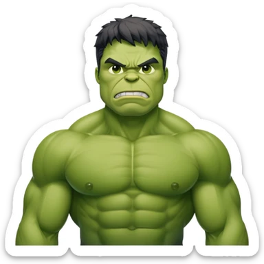hulk with a shirt on sticker