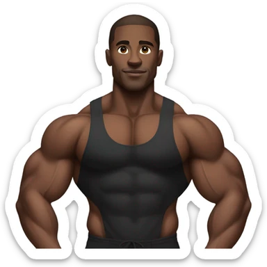 Black man body builder sticker