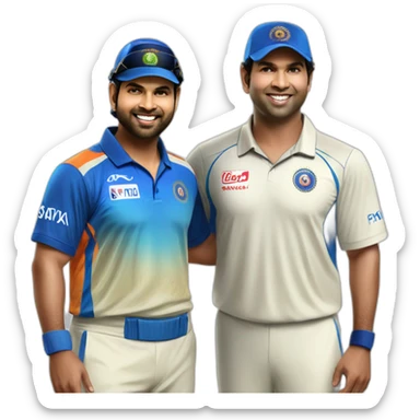 Rohit Sharma and Sachin Tendulkar  sticker