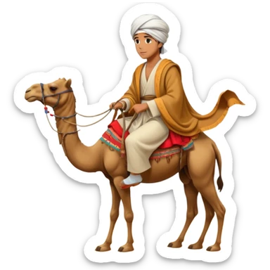 Desert Nomad Traveler with camel sticker