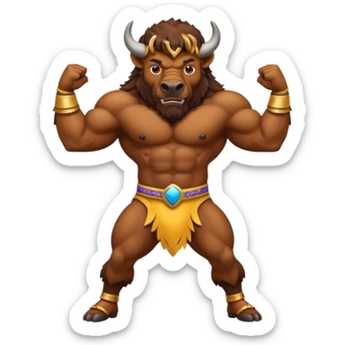 bison qui danse le rock sticker