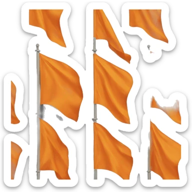 Orange flag on top of which(S.T.H) is written sticker