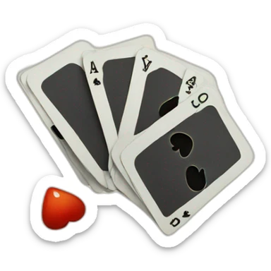 shuffling cards sticker
