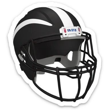 Un Casco de futbol americano color negro  sticker