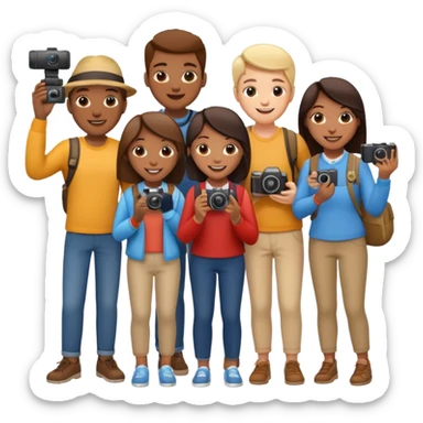 Tourists Taking Photo sticker