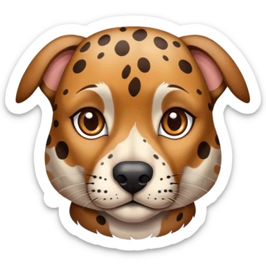 Brown catahoula leopard dog  sticker
