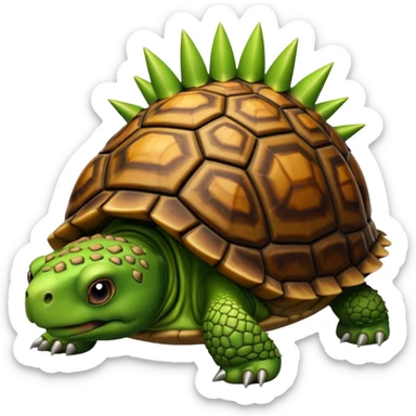 tortoise toonish with spike sticker