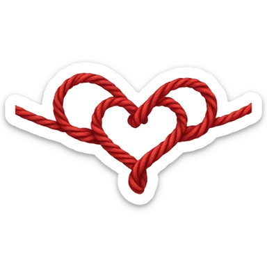 red string heart sticker