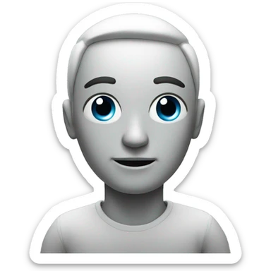 an emoji that represents the AI in a tech way sticker