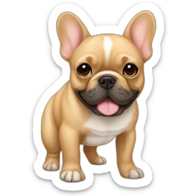 Tan french bulldog sticker