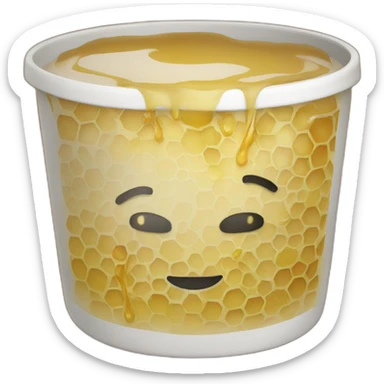 a word that comes out of a pot of honey sticker
