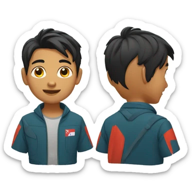 Nepali boy sticker