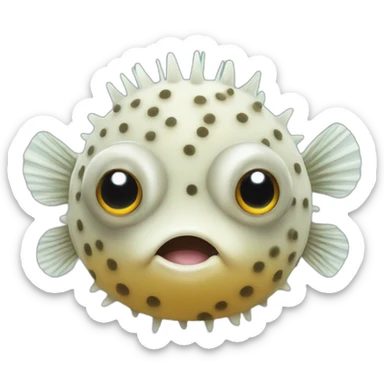 puffer fish sticker