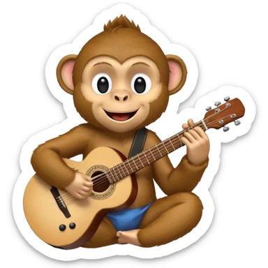 monkey Musician sticker