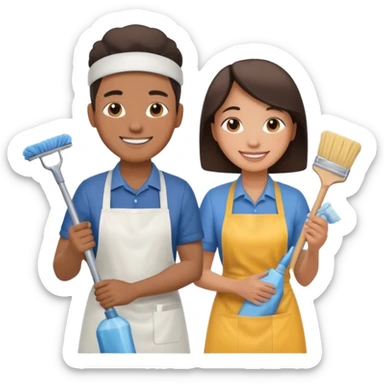 Housekeeper Couple sticker