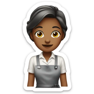 Girl in apron sticker