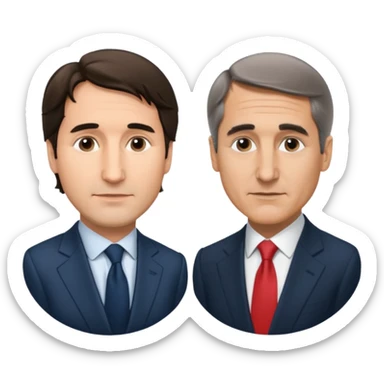 Justin Trudeau vs Mark Carney sticker