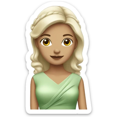 Bridesmaid wearing light green dress sticker